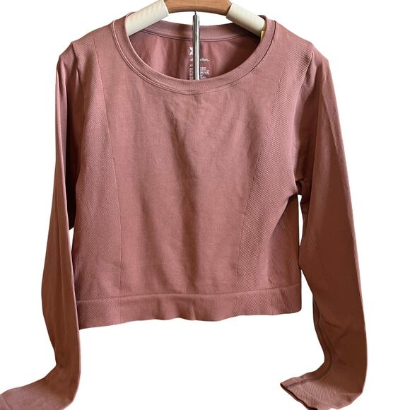 All in Motion Women's Tan Seamless Long Sleeve Crop Top - Size XXL - NWT - Picture 1 of 10